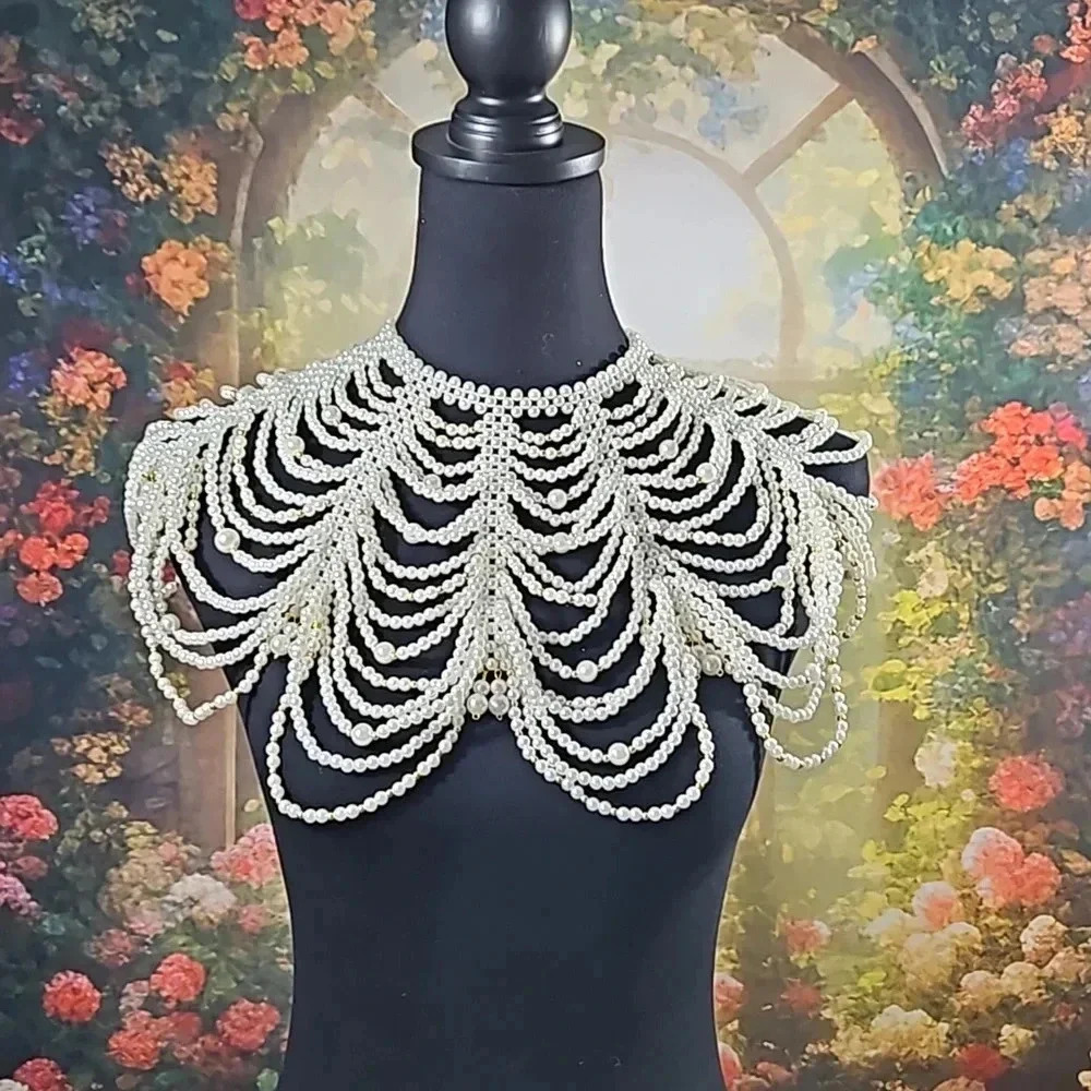 Bridal Pearl shoulder wrap - Picture 7 of 7